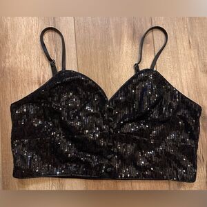 MAIN STRIP  Sequin Crop Top Bra size Large